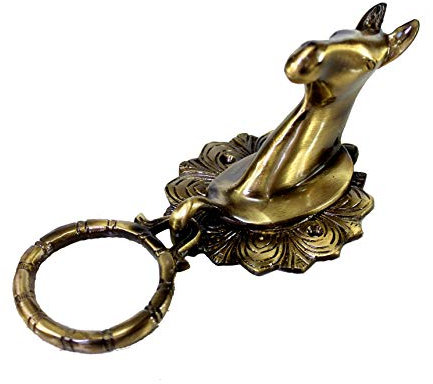 eSplanade - 19,1 cm Pferd Kopf Messing Türklopfer | Wohnkultur | Tür Dekor | Messing Türklopfer - Brass Door Knockers