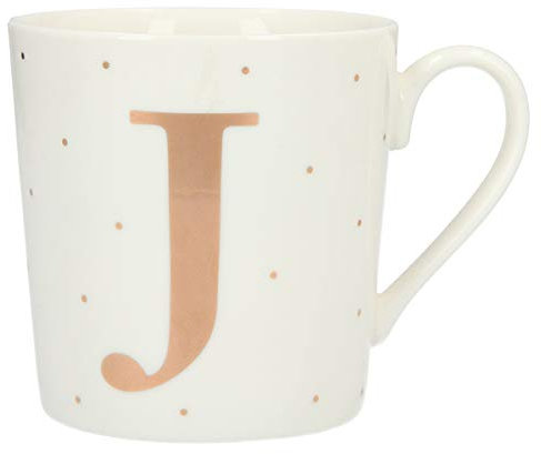 Depesche 5909.035 - Taza con asa (porcelana, 300 ml), diseño con texto J