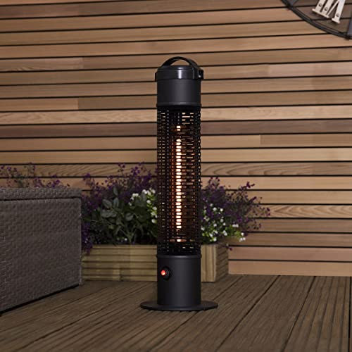 Charles Bentley Electric Tower Heater for Patio or Garden Outdoor Space IP55 Rated Power 220-240V 1200W