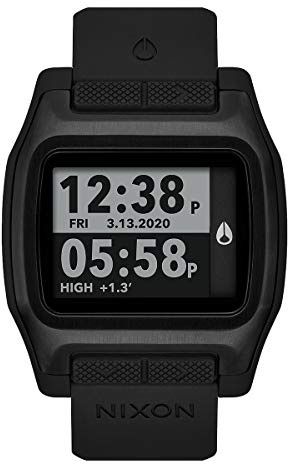 Nixon High Tide Unisex Armbanduhr aus recyceltem Ozeankunststoff Schwarz One Size 44 mm