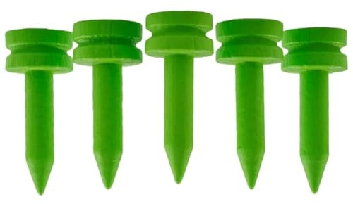 Lot de 100 Tees de Golf Castle en Bambou | Plusieurs Couleurs et Tailles | Standard, Respectueux de l'Environnement et Durable | Château Vert Fluo 25