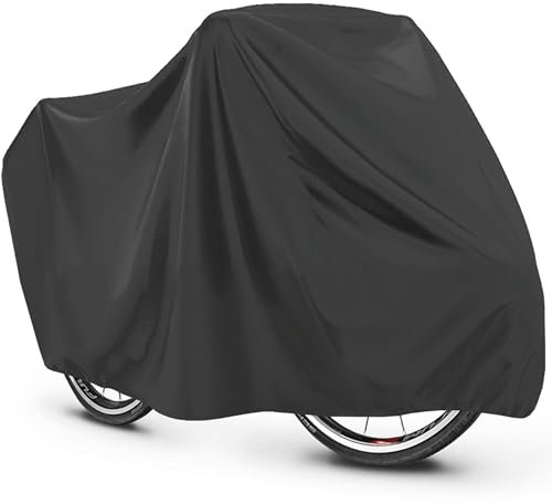 Housse velo protection superieure contre la pluie soleil et salete Matiere PEVA renforcee adaptation universelle bache velo exterieur housse de velo protection velo