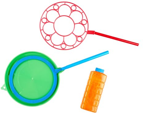 Simba Bubble Fun 107286191 Kit de Bulles de Savon géantes, 2 Anneaux de 18 cm, 250 ML de Liquide, à partir de 3 Ans