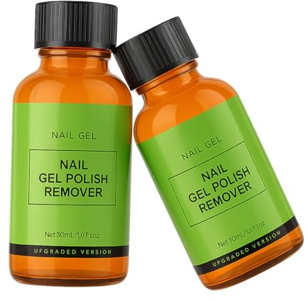 Remover Smalto Semipermanente 2 Pezzi – 15ml Gel Remover per Smalto Gel UV/LED, Rimozione Rapida in 3-5 Minuti, Solvente per Unghie Facile da Usare