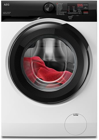 AEG AI Waschmaschine, 9 kg, Serie 6000 MaxWash - KI Waschassistent Volle Ladung in 45Min bei 30°C Sauber & Effizient, A, Hygiene-Programm mit Dampf, Nachlegefunktion, Aquastopp, 1400 U/min, LR6AMZ49FL