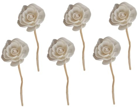 ZUNOXAZ 6 Varillas de Ratán para Difusor de Aroma Accesorio para Difusor de Aceites Esenciales Varillas Aromáticas Naturales para Ambientador de Interiores Decoración Floral para Sala