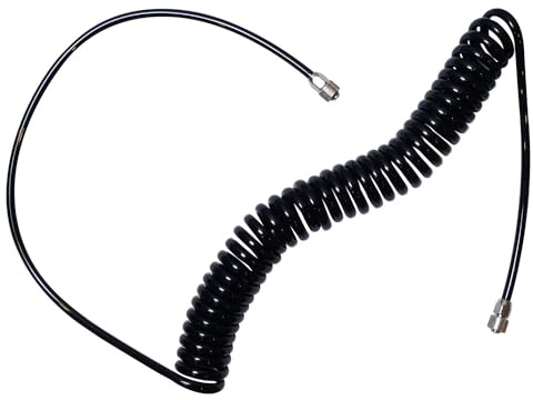 Sparmax - Tubo di collegamento a spirale, 6 m, colore: nero