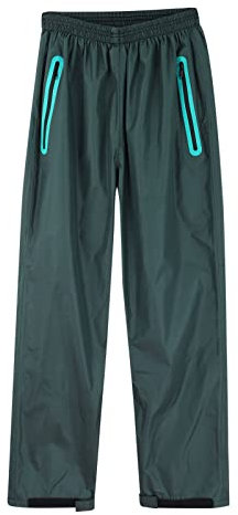 Regenhose Damen Fahrrad Atmungsaktiv Gefüttert Lang Leicht Regenkleidung Segelhose Sommer Stretch High Waist Outdoor Regenhose Arbeitshose Wasserdicht 4XL Große Größen Regenschutz Fallschirmhose