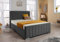 Wing Panel Ottoman Storage Bed (Gas Lift), Sleep Factorys Madison Steel Plush Velvet Upholstered Bed - 4ft6 Double (135x190 cm) with Memory Sprung Mattress
