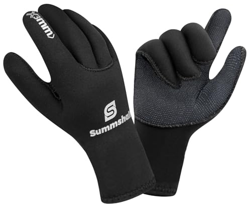 Summshall neoprenhandskar, 3 mm neoprenhandskar män och kvinnor värmande dykhandskar halkfria neoprendräkt handskar för dykning, surfing, paddling, snorkling, segling, båtliv