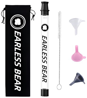EARLESS BEAR Shot Straw, shot straw for liquor & chaser,Portable Liquor Dispenser, Fits All Bottles, Enjoy Wine Anywhere 1oz (Ultimate black)