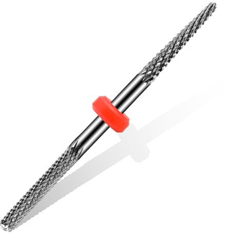 Diesisa Fresas Torno para Uñas, Brocas para Uñas Doble Cabeza de Tungsteno, 3/32 Pulgadas (2,35 mm) Brocas Torno Uñas Profesional para Quitar Gel Acrílico Cutícula, Punta Puntiaguda+Redonda (Fino)