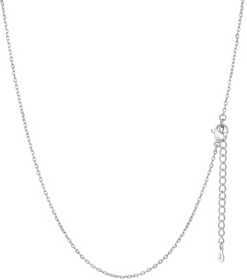 FaithHeart Collar Mujer Plata Acero Inoxidable Cadena Eslabones Rolo Fino 1,4mm Ancho Plateado 50cm Longitud para Colgante Joyas de Mujer Chica