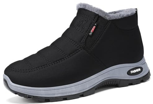WOWEI Botas Mujer Invierno Botines de Nieve Calentitas Zapatos Forradas con Pelo Impermeable Botas de Nieve Cómodas Antideslizante Zapatos Outdoor de Trabajo Formal Calzado Ligero (Win-J3, 35EU)