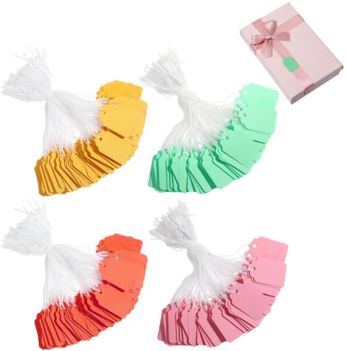 400 Pcs Price Tags with String Gift Tags 1.38 x 0.87 Inch