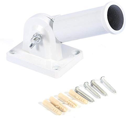 Soporte de Pared Soporte de Soporte de Poste de Bandera Ajustable con Tornillos, Titular de mástil de Bandera Montaje en Pared asta de Bandera del Metal Ajustable