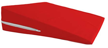 JOLLY -Rosso- Cuscino a Cuneo Ortopedico per le Gambe e Schiena Terapeutico da Lettura Gravidanza Guanciale Letto Antireflusso per Reflusso Gastrico Esofageo - Fodera in Cotone con Ampia Cerniera