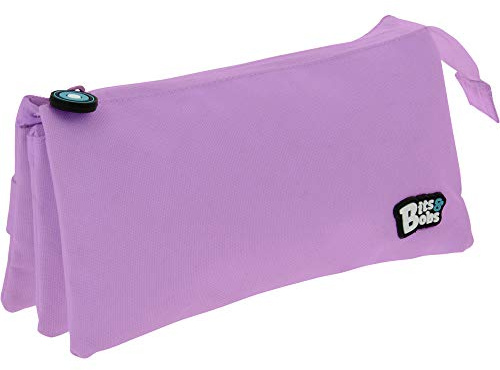 Grafoplas 37545464. Estuche Triple, Color Lavanda, 23, 5x12x14cm, Bits & Bobs