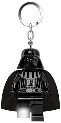 IQ Lego Star Wars - Darth Vader Schlüsselanhänger mit LED-Taschenlampe Spielzeuggeschenke für Kinder - 76 mm große Figur - 2 CR2025 Batterien enthalten