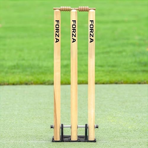 FORTRESS Spring Back Cricketstubbar – 28 tums ICC-regleringstubbar för cricket | klubb & pro-stilar | vårbakväck och fästen | fristående cricketset för seniorer (Pro (engelsk aska))