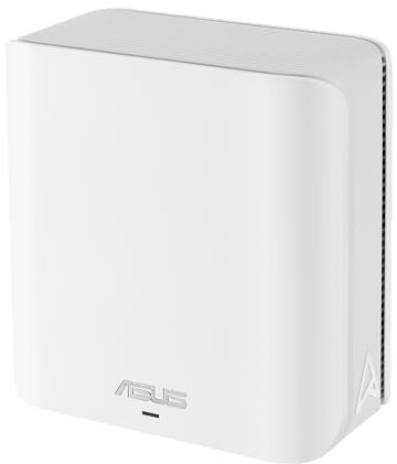 ASUS ZenWiFi BT8 Tri-Band WiFi 7 (802.11be) Smart AiMesh Extendable Router 1er Pack (6 GHz WLAN, 14 Gbps, bis zu 275m² Abdeckung, Dual 2.5G Ports, Kindersicherung, VPN) weiß