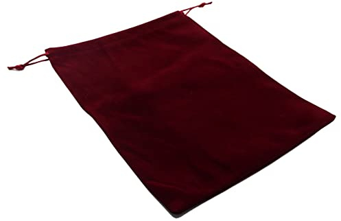 Aestivate 8 Pack Large Velvet Drawstring Pouch, Velvet Bag 8×10 Inch Storage Bag Cosmetics Pouches Dust Bag 8 Pieces(Dark Red)
