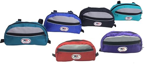 Majestic Ally Nylon Reflective Saddle Pommel Bag for Western Saddle (Black)
