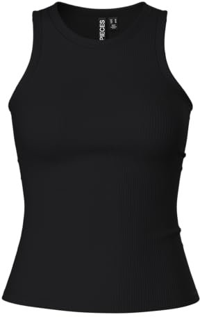 PIECES Damen Pcruka Boxer Tank Top Noos Bc, Schwarz,M