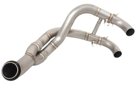 InLiMa Motorcycle Silencer Exhaust Pipe Pour DUKE 790 890 890R 2018 – 2022, modification du tuyau de liaison avant en alliage de titane Silencieux d'échappement, zej22000d1m