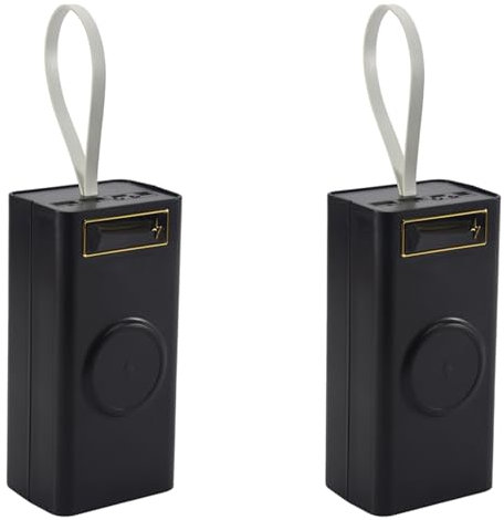 Janasiba 2X 21X18650 sömlöst batterilåda externt batterihölje - med ljus 18650 DIY bärbart avtagbart batteri laddningslåda, 750130087