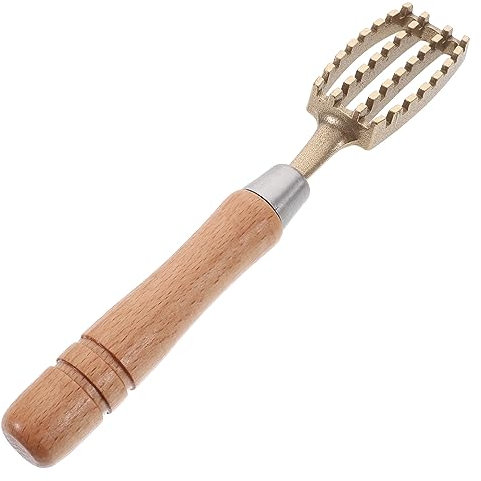 Cabilock Strumento per La Rimozione delle Squame dei Pesci in Ottone E Legno per Uso Domestico E Commerciale