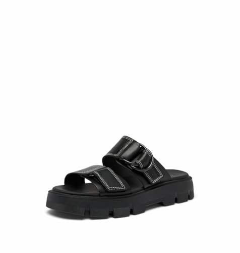 Sorel Women's Rein CB Slide Sandal, Black/Black, 7.5 Regular