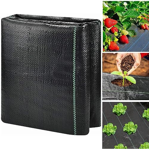 YAHMIA Telo anti-erbacce da giardino, 30 m², tessuto anti-erbacce 3 m x 10 m, 90 g/m², resistente alle erbacce, resistente agli strappi, alta stabilizzazione UV