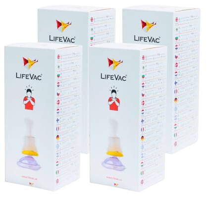 LifeVac® Family Pack, 4 kits complets, kit de premiers secours, anti-étouffement pour adultes et enfants, efficacité prouvée.