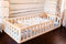 Mandrele - Montessori Bett, Bodenbett mit Lattenrost, Rausfallschutz Bett, Kinderbett, Holzbett mit Bettgestell für Jungen und Mädchen, 200x120cm, Natur Holz