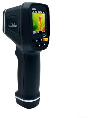Hasaller Imageur Thermique Infrarouge - Caméra d'imagerie thermique infrarouge portable avec écran LCD de 1,77 pouces, résolution 32x32, plage de température de -30°C à +500°C pour l'inspection et la