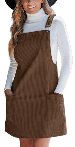 CUPSHE Mini robe en velours côtelé avec poches et col carré pour femme