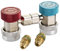 Magiin R134A KFZ Adapter 2 Stück Hoch Niedrig Einstellbar 1/4 Zoll AC R134A Stecker Adapter Klimaanlage Schnellkupplung Steckeradapter Kältemittel Manometer Schlauch