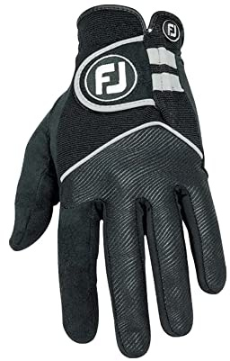FootJoy RainGrip Herren Golfhandschuh, Schwarz, L