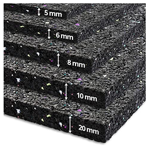 etm Anti-Vibrations-Waschmaschinenmatte - Schallschutzmatte, Dickes Gummi, Schall- und Stoßdämpfend, Dicke: 5 mm; 100 x 62,5 cm