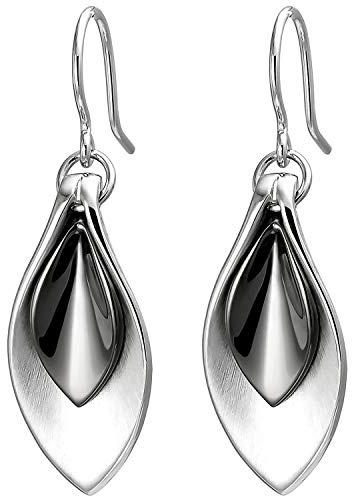 Jobo Damen-Ohrringe hängend aus 925 Sterling Silber Bicolor