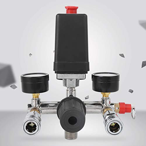 Mounting Bracket Compressor Pressure Switch Compressor Parts Air Compressor Manifold Regulator Valve Pressure Reducer for Pneumatic Hose for Pressure Control