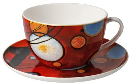 Goebel mjölkkaffekopp vattenskål Kandinsky tung röd – Artis Orbis