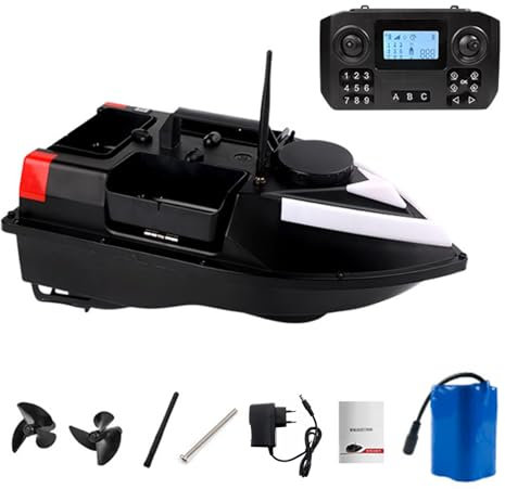 Kavolet Fischköderboot mit GPS, RC-Angelköderboot, 500 m Ferngesteuertes Köderboot, GPS Fischfinder, Automatische Rückkehr, wasserdichtes Nistboot mit Doppelmotoren
