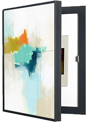 NIHUJALE Decorative painting of distribution box Decorative Electrical Box counter Detachable Electric Meter Box Distribution Box Safe Painting Hanging Decoration Hide Paintings,03,40x50cm