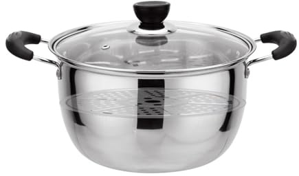 Fyearfly Pentola multifunzione in acciaio inox con foglio per cottura a vapore per gas e induzione, pentole versatili per cucinare facilmente