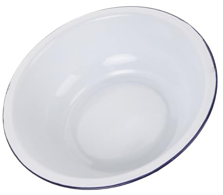 TOYANDONA Palangana Esmaltada Vintage Multifuncional para Cocina Gran Capacidad y Fácil de Limpiar, Adecuado para Lavar Verduras y Mezclar Ingredientes