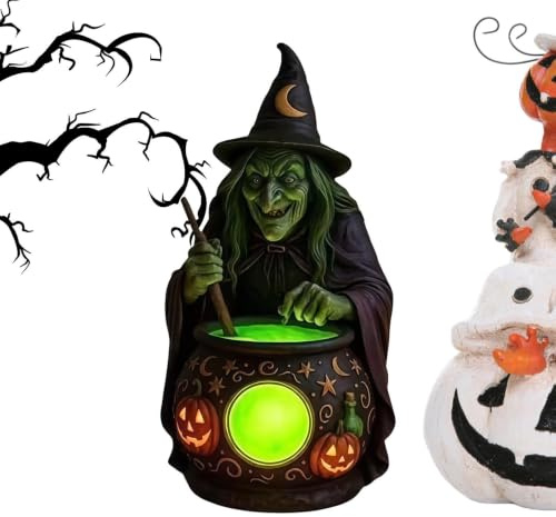 Halloween Häxlampa Halloween Häxkittel Bordsdekoration | Gotisk Nattduksbordslampa För Husägare Hyresgäster Lägenhet Sovrum Arbetsrum Kontor Studentrum Vardagsrum Bokhylla