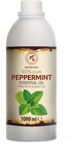 Eterisk Pepparmyntsolja 1000 ml - Doftolja för Diffuser | Aromalampa; bastu; aromaterapi; fräsch doft; luftfräschare; doftolja