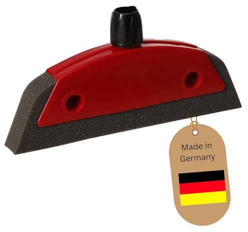 Novaliv Schaumstoffbesen mit Abzieher Besenkopf Gummi Friseurbesen Schwarz Noppenbesen Hundehaarentferner Broom Parkett Besen für Drinnen Teppichbesen Bodenabzieher Haushaltsbesen Wunderbesen